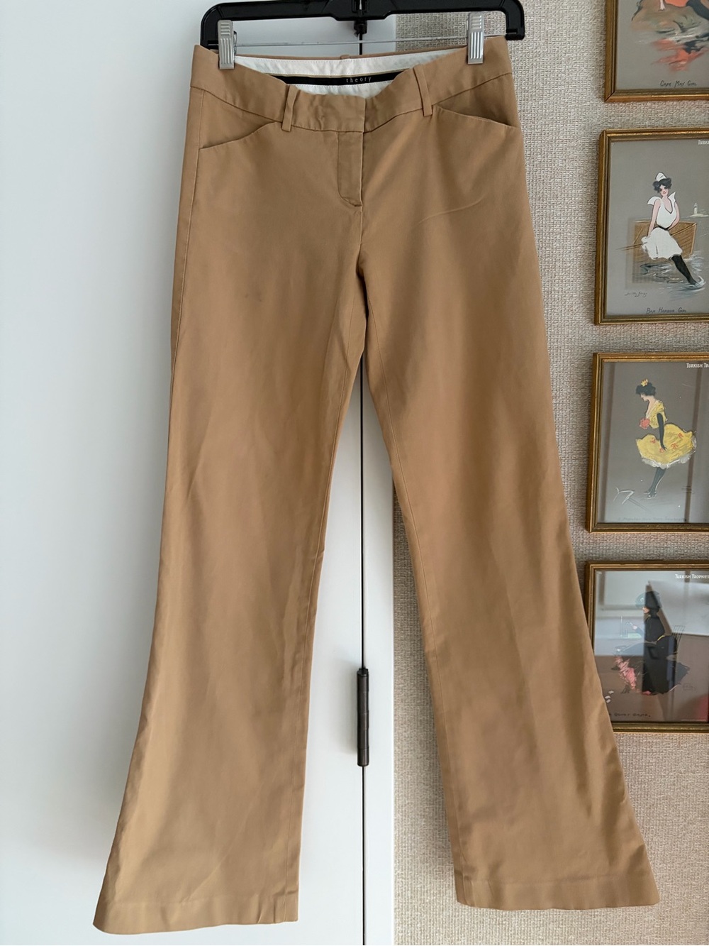 Theory Classic Khaki Flare Pants